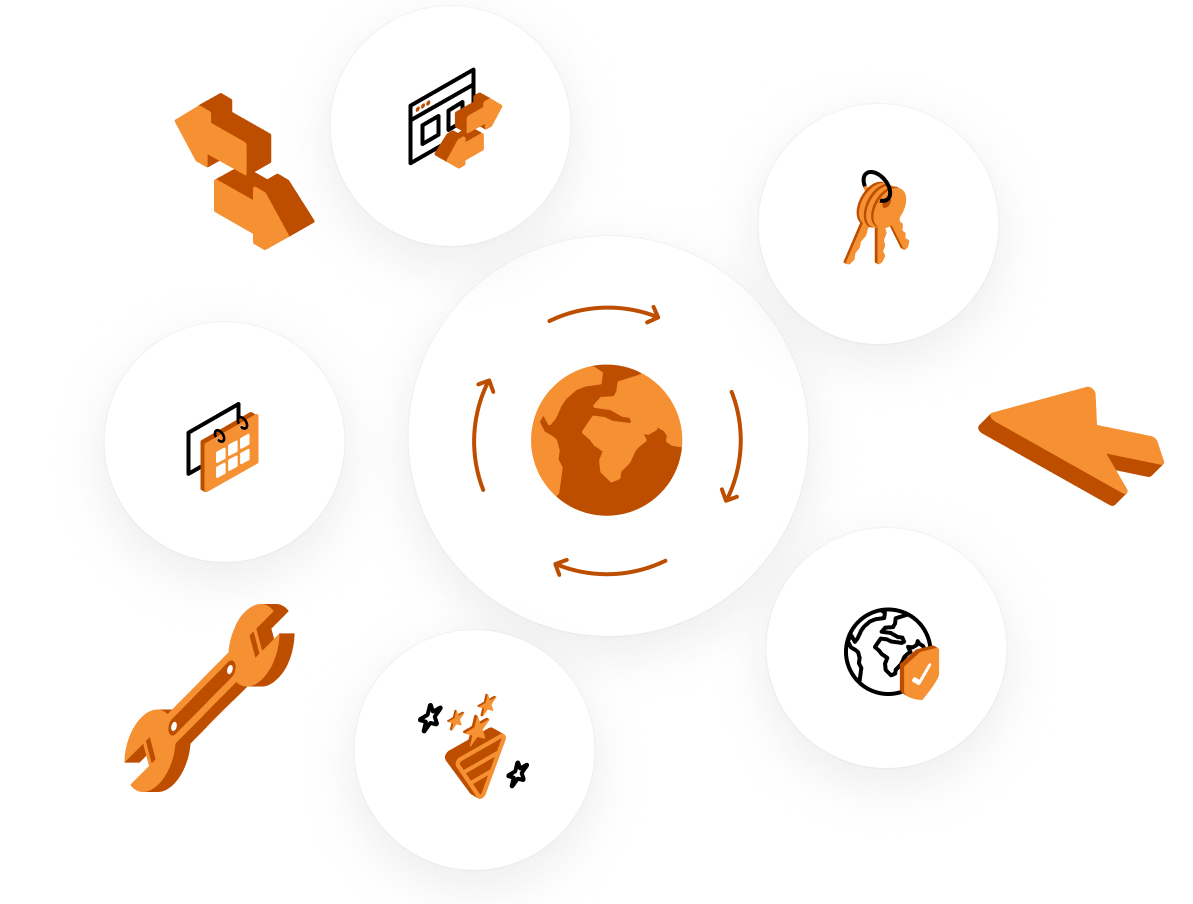 Banner with custom graphic in container